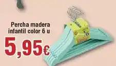 FROIZ Percha madera infantil color 6 u oferta