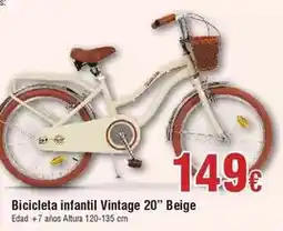 FROIZ Vintage - bicicleta infantil 20 beige oferta