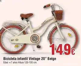 FROIZ Vintage - bicicleta infantil 20 beige oferta