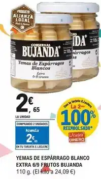 E.Leclerc Bujanda - yemas de esparrago blanco extra 6/9 frutos oferta