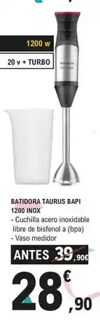 E.Leclerc Taurus - batidora bapi 1200 inox oferta