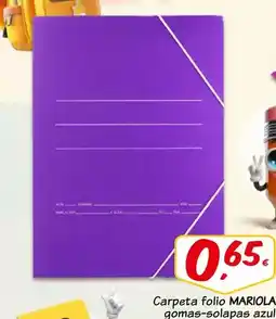 Supermercados Dani Carpeta folio gomas-solapas azul oferta