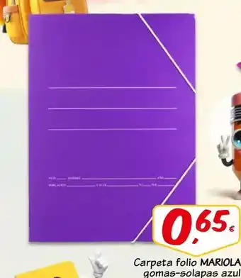 Supermercados Dani Carpeta folio gomas-solapas azul oferta