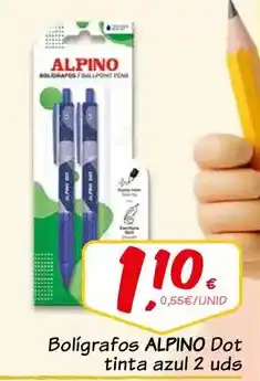 Supermercados Dani Alpino - boligrafos tinta azul oferta