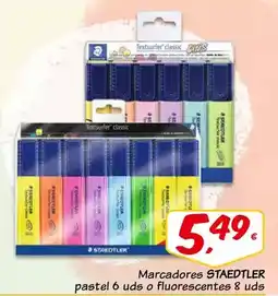 Supermercados Dani Staedtler - marcadores pastel 6 uds o fluorescentes 8 uds oferta