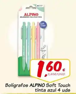 Supermercados Dani Alpino - boligrafos soft touch tinta azul oferta