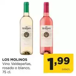 Alimerka Los molinos - vino valdepenas, rosado o blanco oferta