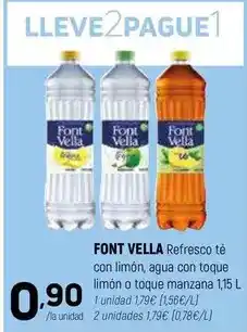 Coviran Font vella - refresco te con limon oferta