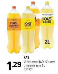 Coviran Kas - limón, naranja, limón zero o naranja zero oferta