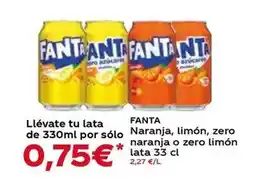 Coviran Fanta - naranja, limon, zero naranja o zero limon oferta