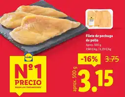 Lidl Filete de pechuga de pollo oferta