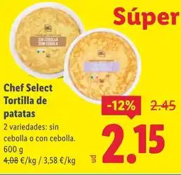 Lidl Chef Select Tortilla de patatas oferta