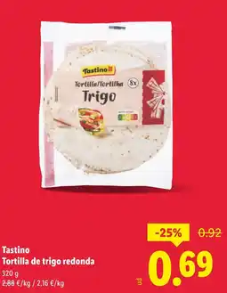 Lidl TASTINO Tortilla de trigo redonda oferta