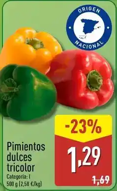 ALDI Pimientos dulces tricolor oferta