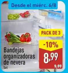 ALDI Bandejas organizadoras de nevera oferta