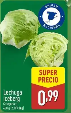 ALDI Lechuga iceberg oferta