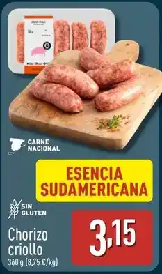 ALDI Chorizo criollo oferta