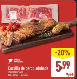 ALDI Costilla de cerdo adobada oferta