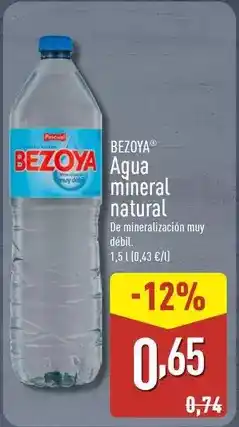 ALDI Bezoya - agua mineral natural oferta