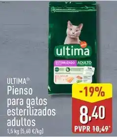 ALDI Ultima - pienso para gatos esterilizados adultos oferta