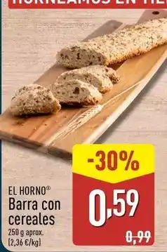 ALDI El horno - barra con cereales oferta
