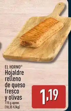 ALDI El horno - hojaldre relleno de queso fresco y olivas oferta