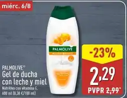 ALDI Palmolive - gel de ducha con leche y miel oferta