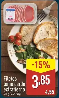 ALDI Filetes lomo cerdo extratierno oferta