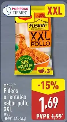 ALDI Maggi - fideos orientales sabor pollo xxl oferta