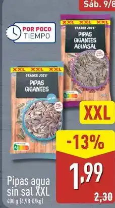 ALDI Trader joe´s - pipas agua sin sal xxl oferta