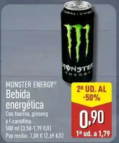 ALDI Monster energy - bebida energetica oferta