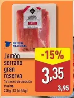 ALDI Serrano - jamón serrano gran reserva oferta
