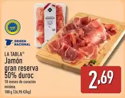ALDI La tabla - jamón gran reserva 50% duroc oferta