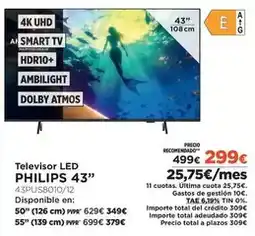 El Corte Inglés Philips - televisor led 43 oferta