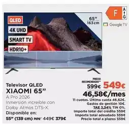 El Corte Inglés Xiaomi - televisor qled oferta