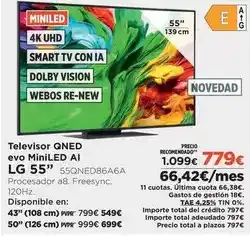 El Corte Inglés Lg - televisor qned evo miniled ai oferta