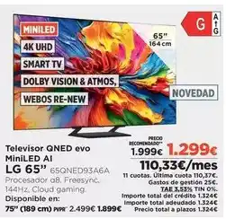 El Corte Inglés Lg - televisor qned evo miniled ai oferta