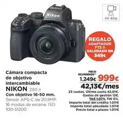 El Corte Inglés Nikon - cámara compacta de objetivo intercambiable oferta