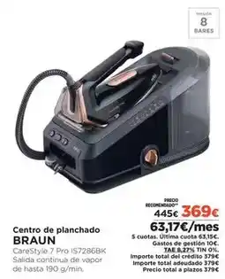 El Corte Inglés Braun - centro de planchado oferta