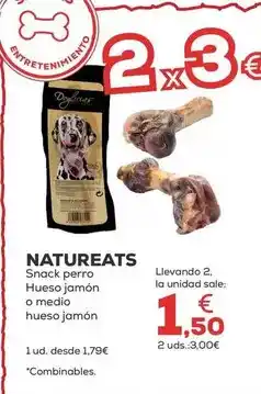 Kiwoko Naturals - snack perro hueso jamon o medio hueso jamon oferta