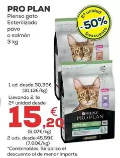 Kiwoko Purina - pro plan pienso gato esterilizado pavo o salmón oferta