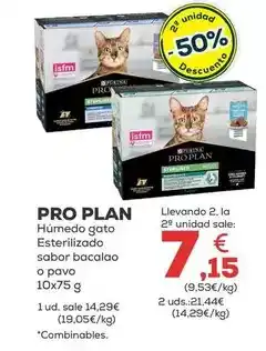 Kiwoko Purina - pro plan humedo gato/ esterilizado sabor bacalao o pavo oferta