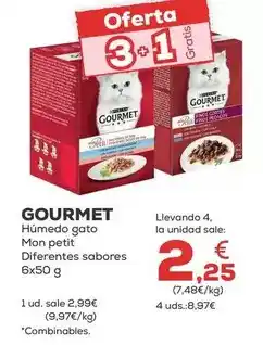 Kiwoko Purina - gourmet humedo gato/ mon petit/ referencias seleccionadas oferta