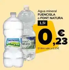 Supeco Fuencisla - agua mineral o font natura oferta