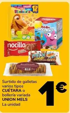 Supeco Cuétara - surtido de galletas varios tipos o bolleria variada union mels oferta