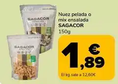 Supeco Sagacor - nuez pelada o mix ensalada oferta
