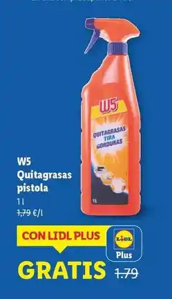 Lidl W5 - quitagrasas pistola oferta