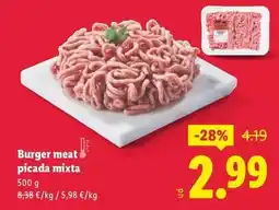Lidl Mixta - burger meat picada oferta