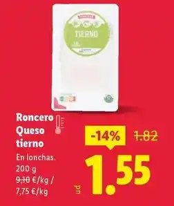 Lidl Roncero - queso tierno oferta