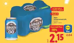 Lidl ARGUS Cerveza tostada 0,0% oferta